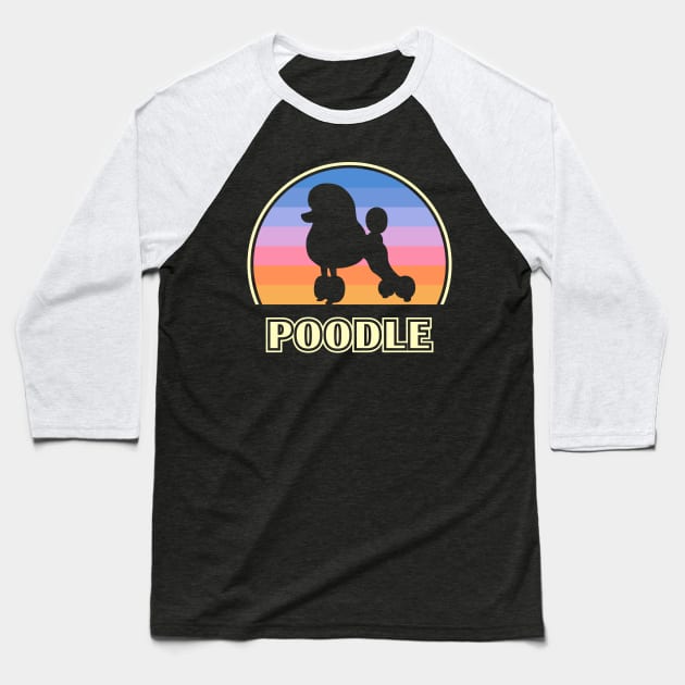 Poodle Vintage Sunset Dog Baseball T-Shirt by millersye